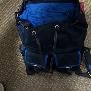 Navy Blue Tory and Burch Book Bag